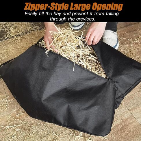 Hay Bag for Horses,Ultra-Slow Feed Hay Bag for Ground Feeding (1) in Saudi Arabia