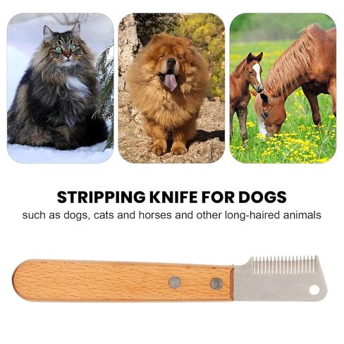 Pet Stripping Comb Dog Stripping Knife Grooming Tool Multifunction Remove Floating Hair Dog Stripping Knife with Wood Handle for Small Animal in Saudi Arabia