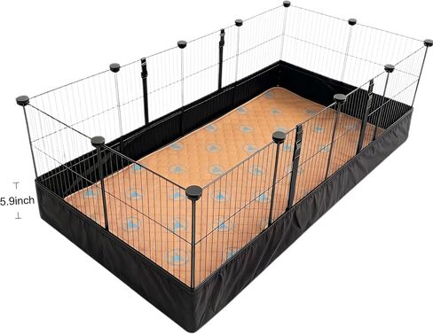 PJYuCien Small Animal Playpen with Waterproof Bottom and 2 Washable Mats in Saudi Arabia