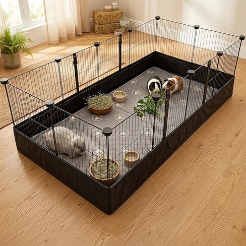 PJYuCien Small Animal Playpen with Waterproof Bottom and 2 Washable Mats in Saudi Arabia