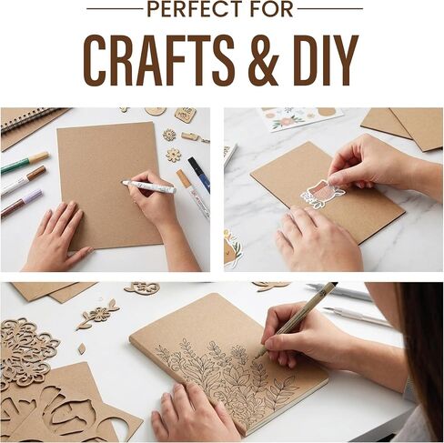 Chipboard Sheets 8.5 x 11 Inch 22pt Thick Chipboard Sheets Kraft Board Cardboard Sheets for Packaging Inserts, Bookbinding, Scrapbooking, Rigid Backing Board for Crafts and DIY Projects Pack of 10 in Kuwait