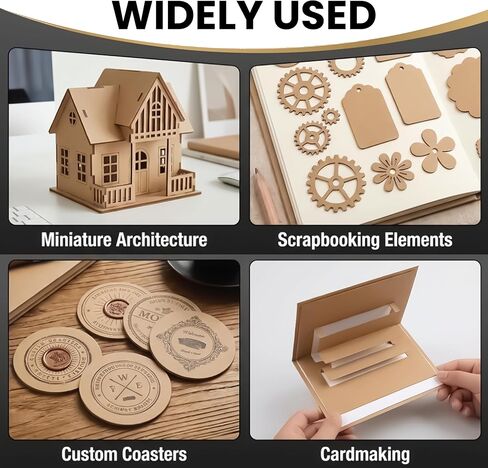 Chipboard Sheets 8.5 x 11 Inch 22pt Thick Chipboard Sheets Kraft Board Cardboard Sheets for Packaging Inserts, Bookbinding, Scrapbooking, Rigid Backing Board for Crafts and DIY Projects Pack of 10 in Kuwait
