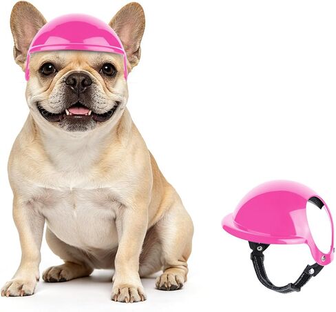 Dog Helmet for Small Dogs, XSmall Chihuahua Dog Motorcycle Helmets with Ear Holes, Pet Safety Hat Extra Small Doggy Helmet for Puppy & Cats Head Protection, Adjustable, Black XS in Saudi Arabia
