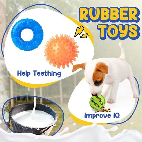 Puppy Toys for Teething, 9 Pack Cute Dog Chew Toys for Small Dogs in Saudi Arabia
