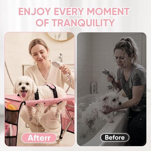 Dog Grooming Bath Hammock with Stand, Foldable for Small Dogs & Cats in Kuwait
