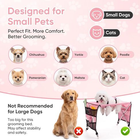Dog Grooming Bath Hammock with Stand, Foldable for Small Dogs & Cats in Kuwait