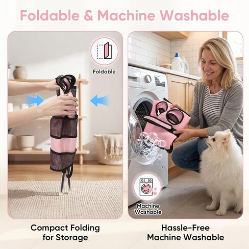 Dog Grooming Bath Hammock with Stand, Foldable for Small Dogs & Cats in Kuwait