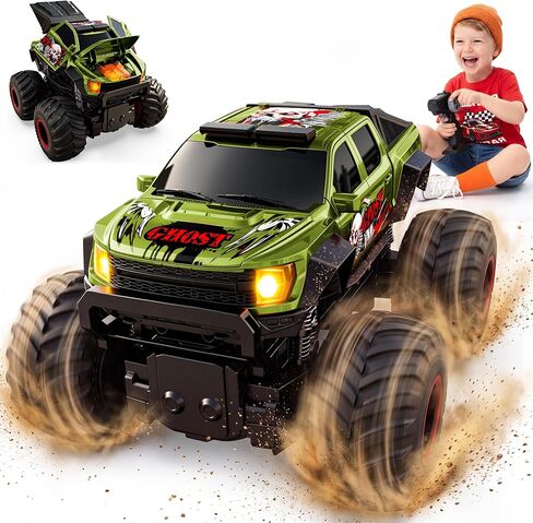 Veeniix Exploding RC Monster Truck,Crash Transform Mist Spray Lights Sounds in Saudi Arabia