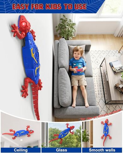 Wall Climbing Gecko RC Toys Birthday Gift for Boy Girl Ages 3-12 in Kuwait