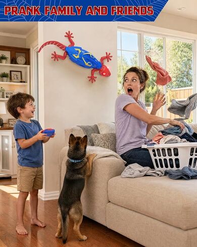 Wall Climbing Gecko RC Toys Birthday Gift for Boy Girl Ages 3-12 in Kuwait