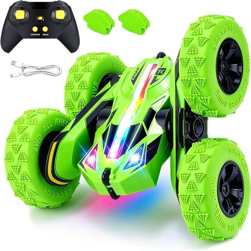 Threeking Remote Control Car Rc Flip Stunt Cars Toys Gifts for Kids Ages 6+ in Saudi Arabia