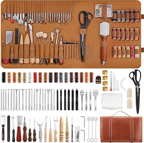 SAKERNEO Leather Working Tools kit Leather Tooling Kit Leather Craft Tools in Kuwait
