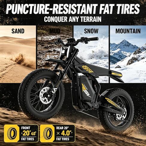 2000W Electric Off-Road Dirt Bike Ipx6 Waterproof Outdoor Performance in Kuwait