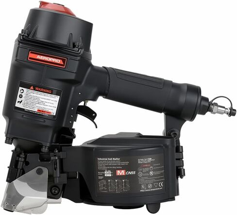 AeroPro MCN55 15-Degree Pneumatic Coil Nailer - 1-inch to 2-1/4-Inch for Siding, Fiber Cement, Fencing, Cedar Shake and Soffit Applications in Kuwait