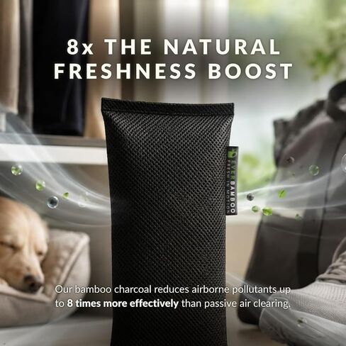 Mini Deodorizer & Dehumidifier w/Natural Bamboo Charcoal (3-Pack, 3 x 25 g) in Kuwait