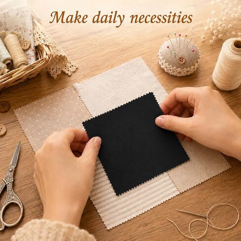 50 Pcs 5"x5" Fabric Squares, Black Precut Quilting Fabric in Saudi Arabia