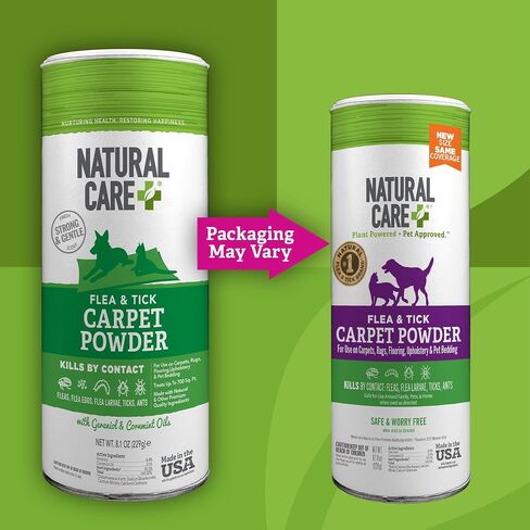 Natural Care Flea & Tick Carpet Powder, Flea Carpet Treatment, 8.1oz in Kuwait