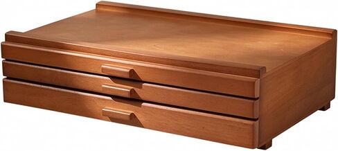 Beech Wood Art Supply Storage Box Sturdy Desktop Art Supply Cabinet with a Work for Workrooms, Bedrooms, 6 Paint Box in Saudi Arabia