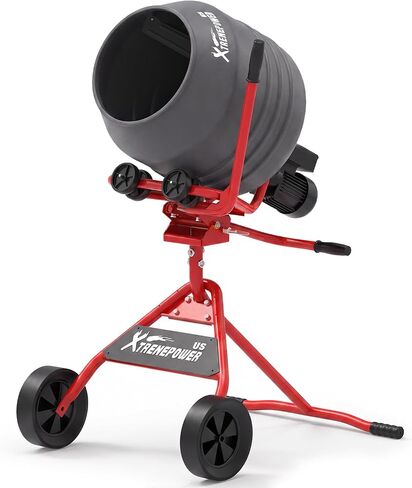 XtremepowerUS 550W Portable Electric Concrete Mixer Cement Mixing Barrow Machine Mixing Mortar Handle with Wheel (4.6 cu/ft.) in Kuwait