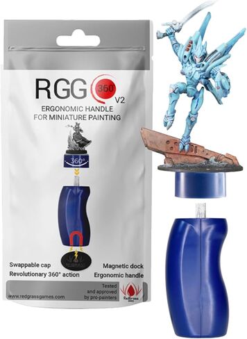 Redgrassgames RGG 360 V2 Painting Handle for Miniature - Blue Grey Putty Edition in Kuwait
