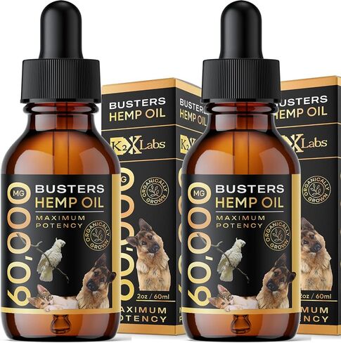 Buster's Hemp Oil for Dogs & Cats, Calm, Joint, Coat, 2-Pack 60ml in Kuwait