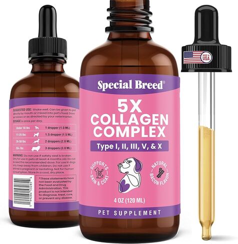 Premium Collagen for Dogs - Liquid Support for Joints, Skin, Coat, Bone, Immune System & HIPS - Collagen Supplement - Made in USA - Bacon Flavor - 4oz in Saudi Arabia