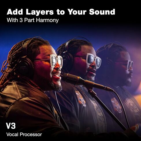 Zoom V3 Vocal Processor, Harmony, Pitch Correction, Reverb, Delay, 16 Studio Grade Effects, Battery Powered, for Streaming, Recording, and Live Performance in Kuwait