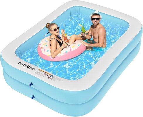 Inflatable Swimming Pool 79" x 59" x 20" Full-Sized Blue Blow up Pools for Kids & Adults Family Outdoor Garden Backyard Ideal for Outdoor, Garden, Backyard and Summer Water Parties,Ball Pit in Saudi Arabia