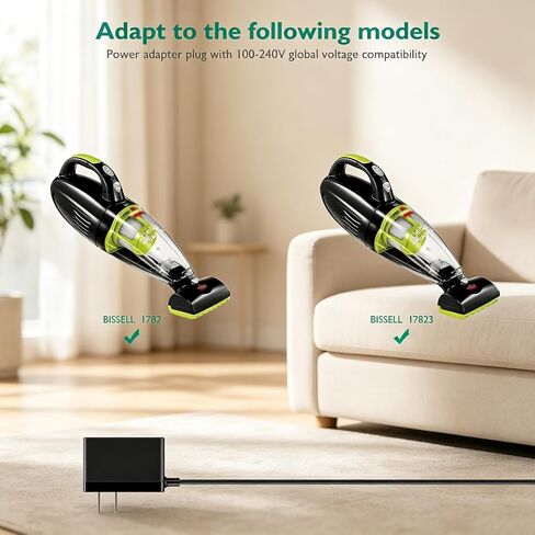 for Bissell Pet Hair Eraser Charger, Lnauy Adapter Compatible with Bissell 1782 17823 Pet Hair Eraser Cordless Hand Vacuum Replacement 1608660 Power Supply Cord in Saudi Arabia