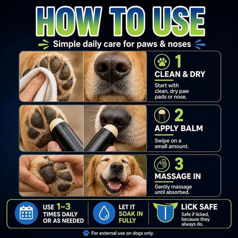 2oz Beef Tallow Dog Nose Snout Balm & Paw Lick-Safe Soothing Protector in Kuwait
