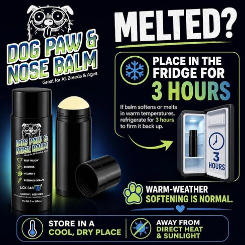 2oz Beef Tallow Dog Nose Snout Balm & Paw Lick-Safe Soothing Protector in Kuwait