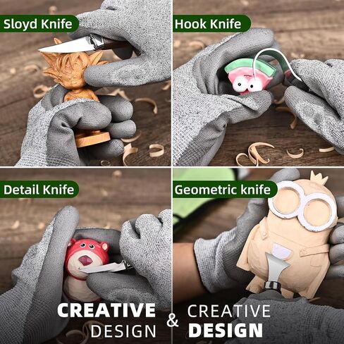 IMYMEE Wood Whittling Kit for Beginners-Complete Whittling Set with 4pcs Wood Carving Knives & 8pcs Basswood Wood Blocks-Perfect Wood Carving Kit Set-Includes Wood Carving Tools for Adults and Kids in Kuwait