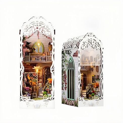 DIY Book Nook Kit Wooden Miniature with LED Lights in Saudi Arabia