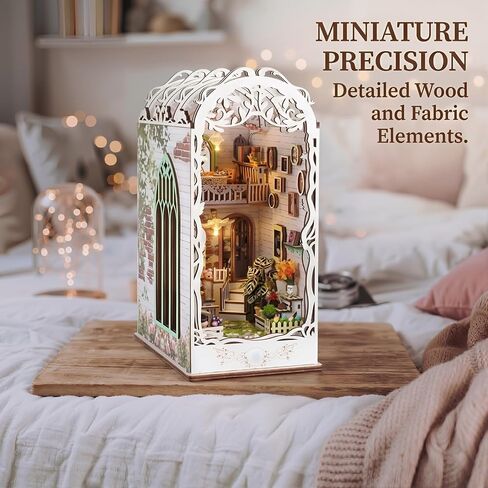 DIY Book Nook Kit Wooden Miniature with LED Lights in Saudi Arabia