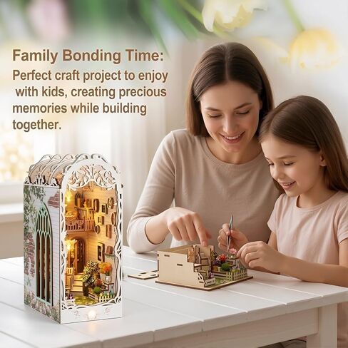 DIY Book Nook Kit Wooden Miniature with LED Lights in Saudi Arabia