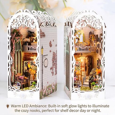 DIY Book Nook Kit Wooden Miniature with LED Lights in Saudi Arabia