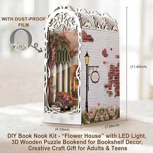 DIY Book Nook Kit Wooden Miniature with LED Lights in Saudi Arabia