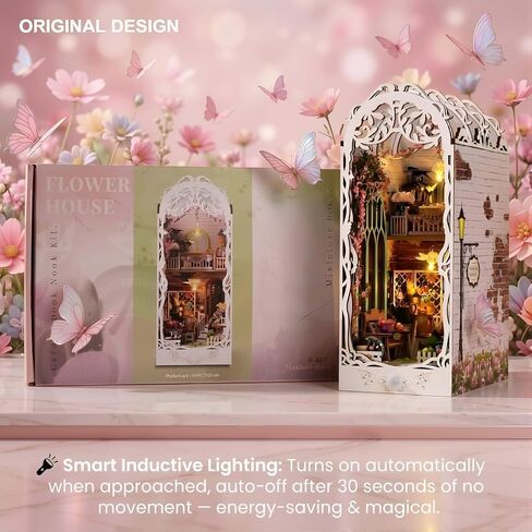 DIY Book Nook Kit Wooden Miniature with LED Lights in Saudi Arabia