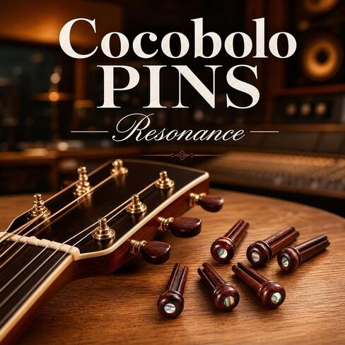 Miwayer Cocobolo Wood Guitar Bridge Pins Replacement Parts Brown for 6 & 12 String Acoustic Guitar (Pure Cocopolo Wood) in Saudi Arabia