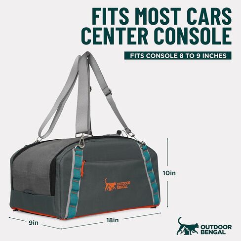 OutdoorBengal Dakar™ Cat Car Seat for Center Console, Pet Car Bed + Carrier in Kuwait