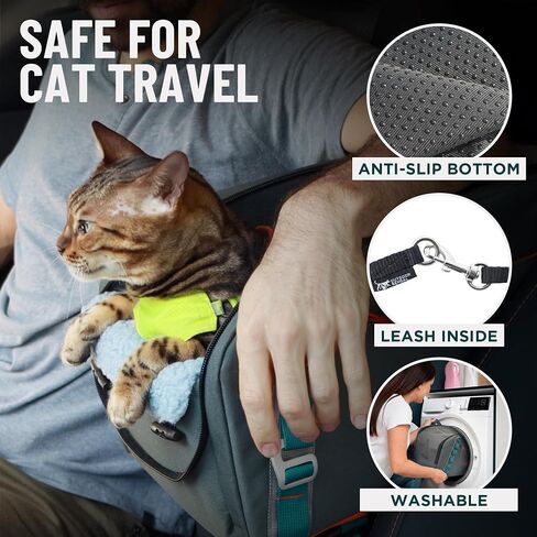 OutdoorBengal Dakar™ Cat Car Seat for Center Console, Pet Car Bed + Carrier in Kuwait