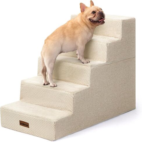 Aodisman Dog Steps for High Bed, 5-Step Pet Stairs for Small Dogs and Cats in Saudi Arabia