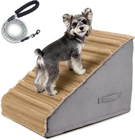 Dog Stairs for Small Dogs, 3-Step Pet Stairs with Non-Slip Bottom,Indoor Pet Steps for Cats,Comfort, Durable Washable Cover and Durable High Density Foam in Kuwait