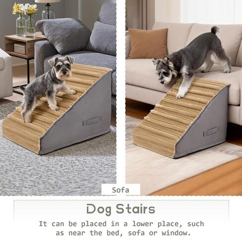 Dog Stairs for Small Dogs, 3-Step Pet Stairs with Non-Slip Bottom,Indoor Pet Steps for Cats,Comfort, Durable Washable Cover and Durable High Density Foam in Kuwait
