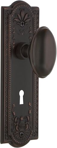 Nostalgic Warehouse Meadows Plate Interior Mortise Homestead Door Knob in Timeless Bronze in Saudi Arabia