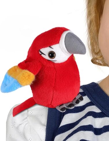 Roicaholy Shoulder Plush Parrot Magnet, Magnetic Shoulder Parrot, Bird Stuffed Animal Pirate Costume Accessories Cosplay Prop for Halloween in Saudi Arabia