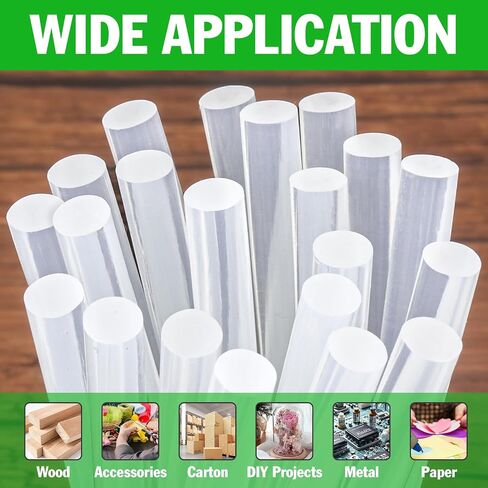 150 PCS Hot Glue Sticks, Full Size 8" Long x 0.43" Diameter Glue Sticks for Glue Gun, Widely Used in Wood, Metal, Glass, Plastic, Floral, Fabric, and More in Saudi Arabia