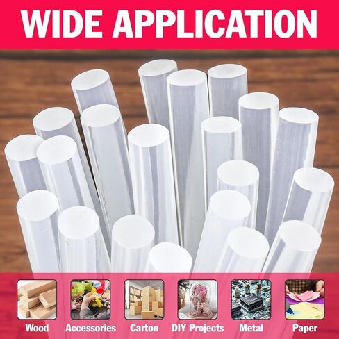200 PCS Hot Mini Glue Sticks, 8" Long x 0.27" Diameter Glue Sticks for Glue Gun, Perfect Fit for Mini Glue Guns, Widely Used in Wood, Metal, Glass, Plastic, Floral, Fabric, and More in Saudi Arabia
