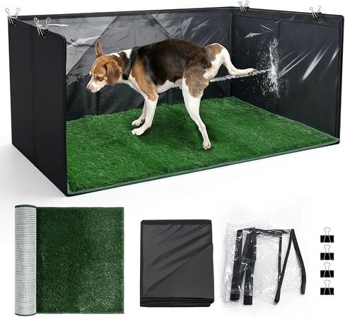 High Walls Dog Litter Box with Artificial Grass Waterproof PVC Liner in Kuwait