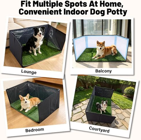 High Walls Dog Litter Box with Artificial Grass Waterproof PVC Liner in Kuwait